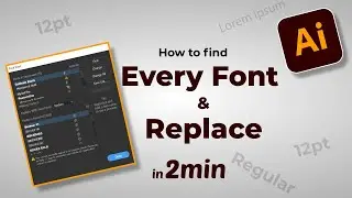 Change all font in just one click  |  Find all font in adobe illustrator