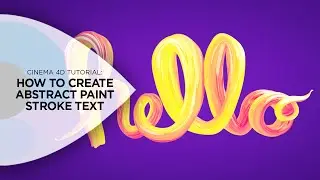 Cinema 4D Tutorial - How To Create Abstract Paint Strokes in Cinema 4D