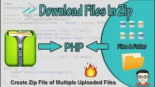 How to Create Zip File of Multiple Uploaded Files using PHP with download Feature 🔥🔥