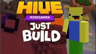 Playing Just Build in The Hive | Minecraft