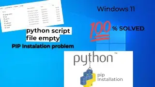 Pip install problem in python || python scripts folder empty problem solved