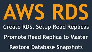 Create RDS Database | Read Replica |  Promote Replica | Restore Snapshot |  Create Dynamo DB Table