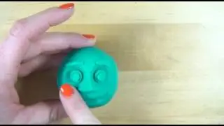 How to sculpt a simple face using play-doh or clay