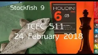 Houdini 6 vs Stockfish 9. The Wildest & Most Complex Chess Engine Game So Far