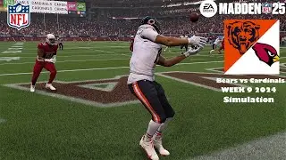 Madden 25 Chicago Bears vs Arizona Cardinals Week 9 Sim 2024 Full 15 Minute Quarters Game Play