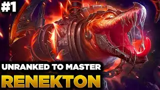 Unranked to Diamond Renekton #1 - Season 13 Renekton Gameplay - Renekton Gameplay Guide+Builds+Runes