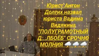 Юрист Антон Долгих назвал юриста Вадима Видякина Полуграмотный Д...лбоёб