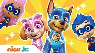 Hero Songs 💪 Ft. PAW Patrol Mighty Pups, Bubble Guppies & More! | Stay Home #WithMe | Nick Jr.