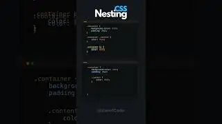 Nesting in CSS #css  #code