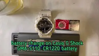 Battery Change on Casio G-Shock GMA-S110. battery CR1220