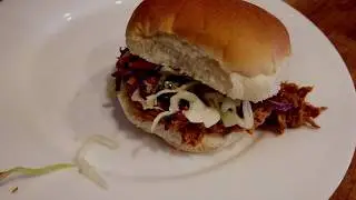 Slow Cooker Pulled BBQ Chicken Sandwich