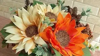 Осенняя композиция с подсолнухами🍁🍁🍁 Autumn composition with sunflowers.