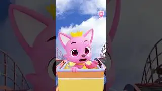 When Pinkfong First Time Rides Roller Coaster 🎢  #Hogi #shorts