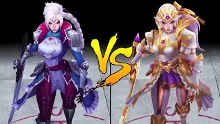 Prestige Battle Queen Diana vs Battle Queen Diana Skin Comparison Spotlight (League of Legends)