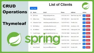 CRUD Operations using Spring Boot + Thymeleaf + SQL Queries and MySQL | Create Read Update Delete