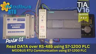 Read Analog Inputs of Extension IO Module over MODBUS RTU Communication with S71200 PLC RS485 Port