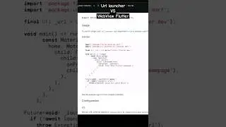 WebView Flutter VS Url Launcher in Flutter