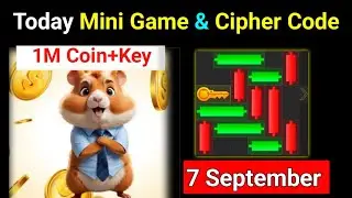 7 September daily mini game puzzle || hamster kombat daily Mini Game || daily combo card Hamster