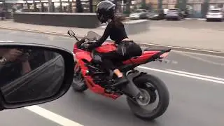 опять танцует за рулём #мотоТаня девушка на мотоцикле #motoTanya moto girl bike girl ride