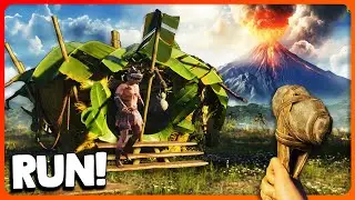 VOLCANO vs VILLAGE: Can We Survive EXTINCTION in NEW Tribe Primitive Builder Full Game