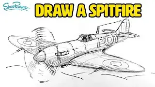 How to draw a WW2 Spitfire - realtime tutorial