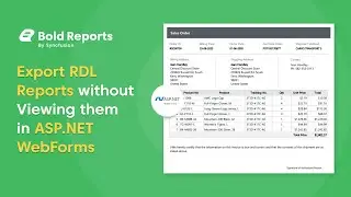 How to Export RDL Reports in ASP.NET Web Forms Without Displaying Them | Bold Reports
