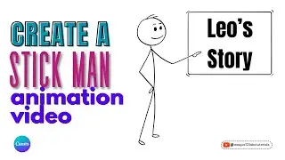 Create a Stickman Animation with Voiceover in Canva Tutorial for Beginners