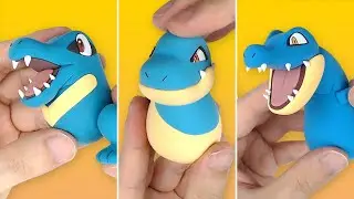 Pokémon Figures Making - Totodile line!!(Croconaw, Feraligatr) | Clay Art