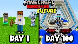 I Survived 100 Days in the FUTURE in Hardcore Minecraft...