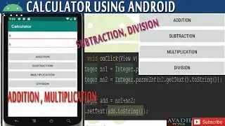 calculator using android | addition subtraction multiplication division in android | android