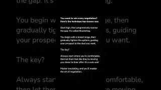 Master bracketing, and you'll master the art of negotiation! 