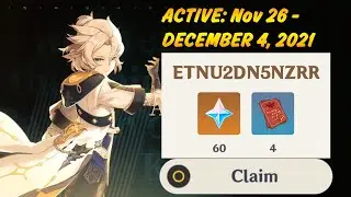 Redeem code November 26 to December 6 2021 Genshin Impact