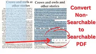 Convert Scanned PDF to Text Searchable PDF