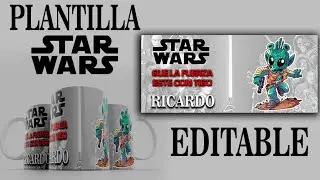 PLANTILLA PARA SUBLIMAR TAZA STAR WARS #1