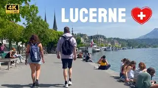 Discover Lucerne Switzerland🇨🇭 Beauty 4K 60 HDR City Tour