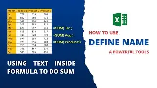 How to Use Define Name in Excel | Create from Selection in Excel