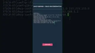 DHCP server on Cisco Router & Switch? #cisco #dhcpserver #ciscorouter #cisconetworks