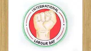 Happy Labour Day Drawing 2023 🛠 Labour Day Drawing Very Easy & Simple ⚒️ 1st May Labour Day Drawing