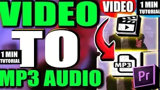 Adobe Premiere Pro - How To Export Video As MP3 Audio Only Tutorial