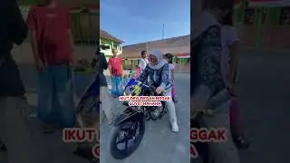 BUNDA NAIK MOTOR GEDE BARENG LEIKA #leika #shorts #viralvideo