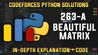 263A | Beautiful Matrix | Codeforces Python Solutions | Explanation + Walkthrough