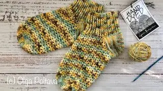 How to Crochet Simple V-Stitch Socks, Crochet Video Tutorial