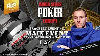 🏆 WSOPE 2024: Main Event Day 2 | €5M GTD | live from King's Resort 👑