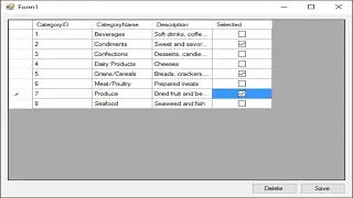 C# Tutorial - Delete multiple Rows from DataGridView based on CheckBox selection | FoxLearn