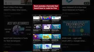 Best youtube channels that teach how to code for free