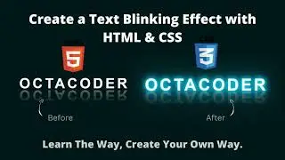 How to Make Text Blinking Effects | HTML & CSS | CSS Animation Tutorial