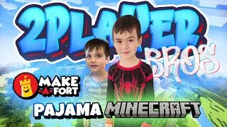 SO FUN! 🕹🕹 2 Player Bros ✨ MAKE-A-FORT MINECRAFT! 🧱⛏️💎 ⛺ 🥰