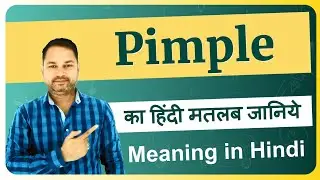 Pimple meaning in Hindi |  Pimple ka matlab kya hota hai |  Pimple means and hindi word