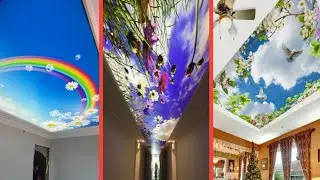 Modern 3D Stretch wallpaper for Ceiling /Flex wallpaper /wallpaper latest designs ideas