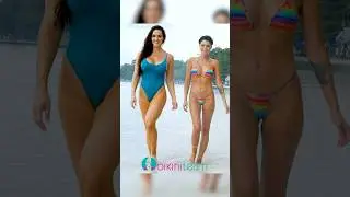 Strolling Along With Bikini Beauties Gia Macool And Elizabeth